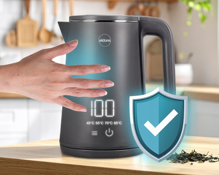 Czajnik bezprzewodowy z regulacją temperatury C515 szary 2000W 5