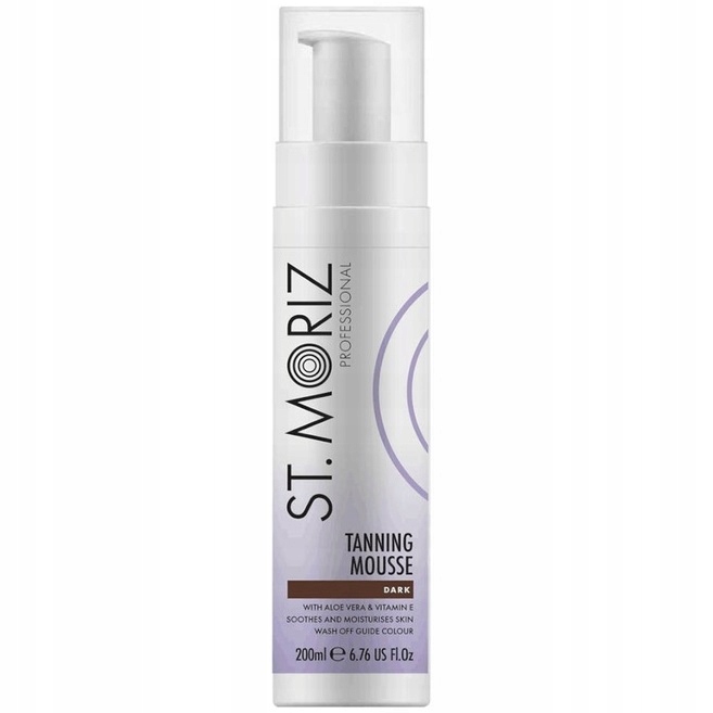 ST. MORIZ Tanning Mousse Mus Samoopalający Dark Ciemny 200ml + Rękawica