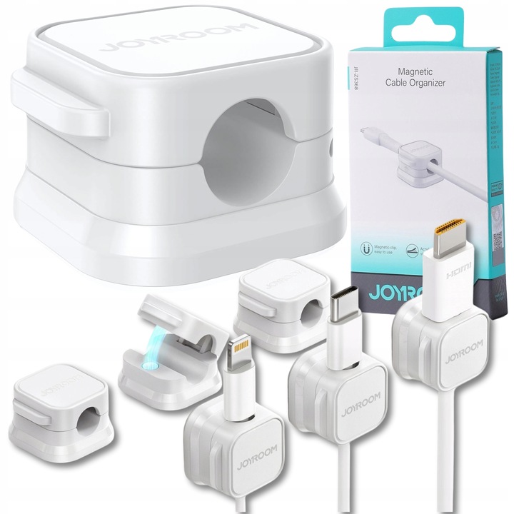 ORAGNIZER DO KABLI SAMOPRZYLEPNY MAGNETYCZNY 6 SZTUK NA BIURKO KOKPIT