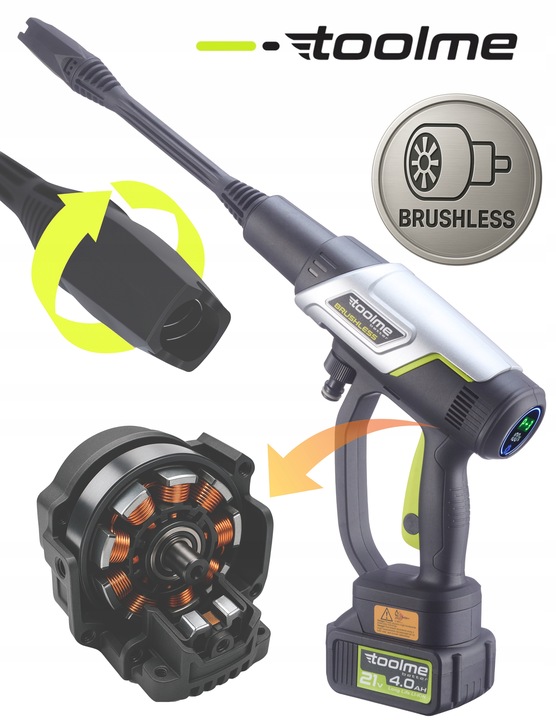 Myjka Ciśnieniowa Akumulatorowa elektryczna ALUMINIOWA pompa toolme