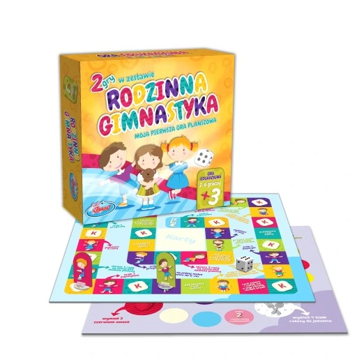 GRA RODZINNA GIMNASTYKA - KOLORKOWO 2 GRY