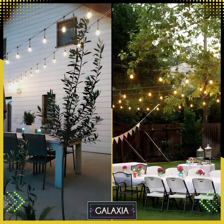 GIRLANDA ŚWIETLNA OGRODOWA 10m Żarówki 10 LED Zewnętrzna Lampki