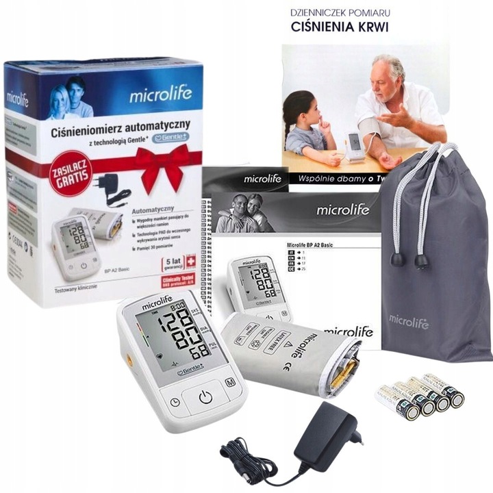 CIŚNIENIOMIERZ NARAMIENNY MICROLIFE BP A2 + ZASILACZ