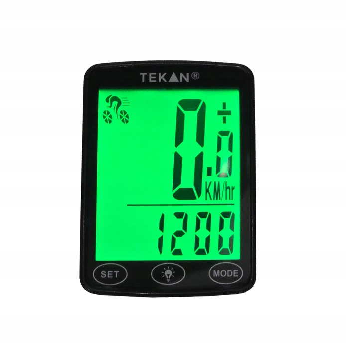 BEZPRZEWODOWY LICZNIK ROWEROWY PRĘDKOŚCIOMIERZ PODŚWIETLENIE DO ROWERU
