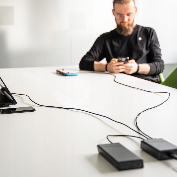 Zestaw 3x Kabel GC Ray USB - USB-C 120cm LED Quick Charge 3.0