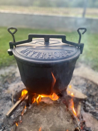 Kociołek EMALIOWANY żeliwny 8L + GRATIS ŁYŻKA