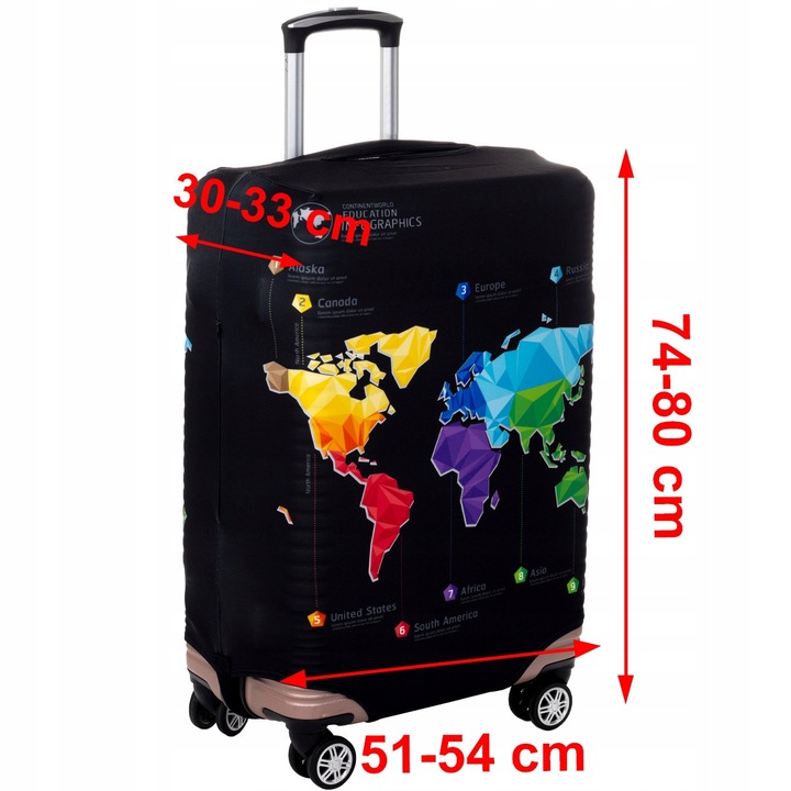 Pokrowiec Na Walizkę Podróżną Ochronny Etui Rozmiar XL Duży Bagaż 80x54x33