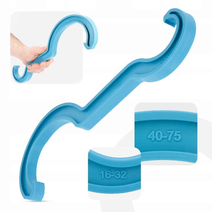 Klucz do złączek PE 16 mm - 75 mm Dwustronny Mocny FA