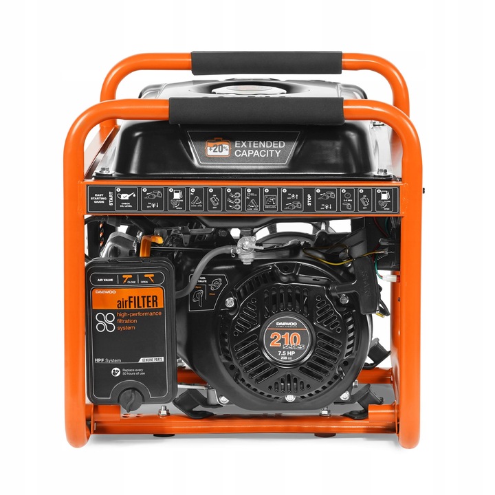 Agregat prądotwórczy Generator DAEWOO GDA 3500 3.2kW 7.5KM 230V AVR