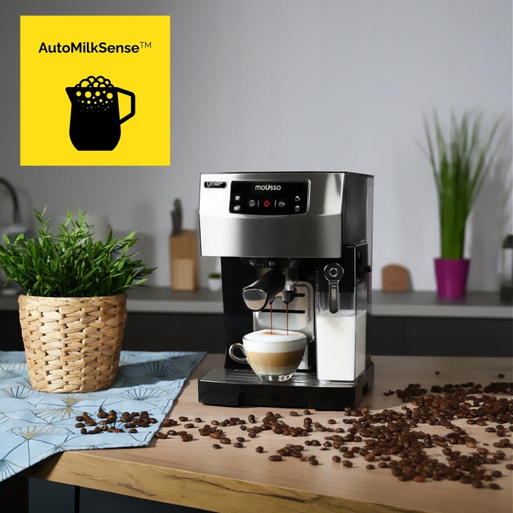 Ekspres do kawy Ciśnieniowy Automatyczny Yoer INOX 20bar + Spieniacz