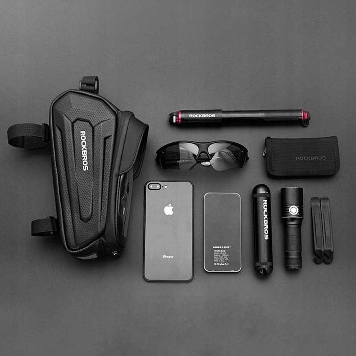 ROCKBROS SAKWA ROWEROWA TORBA NA RAMĘ PANCERNA Z POKROWCEM NA TELEFON 1,5L