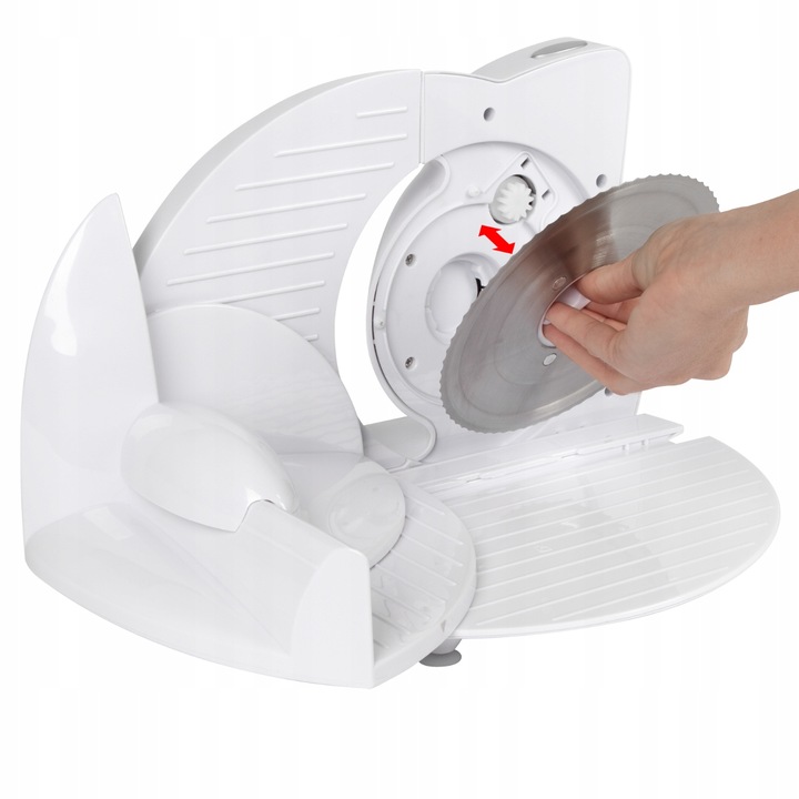 Mała KRAJALNICA do Chleba Wędlin Sera Składana ELEKTRYCZNA BIAŁA MOCNA