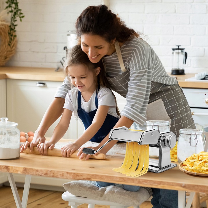 MASZYNKA DO MAKARONU ZE STALI NIERDZEWNEJ MASZYNA DO WAŁKOWANIA + KROJENIA