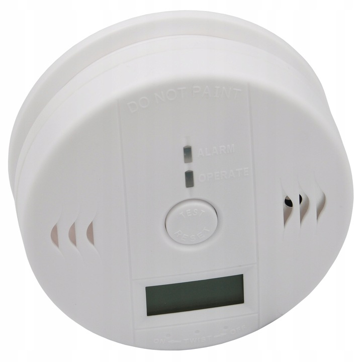 CZUJNIK CZADU TLENKU WĘGLA CO DETEKTOR WYKRYWACZ Z ALARMEM LCD CZUŁY