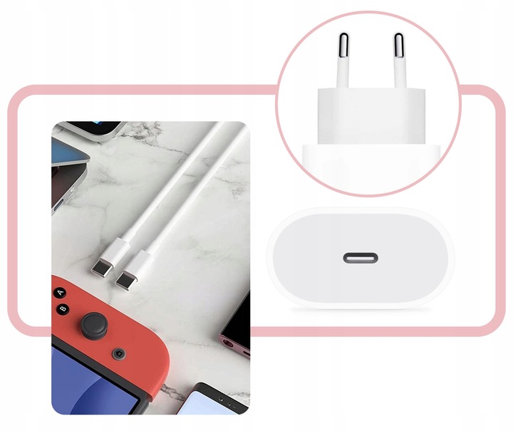 SZYBKA ŁADOWARKA USB-C 25W +KABEL 1,5M do IPHONE 15 16 16Pro Plus Pro Max