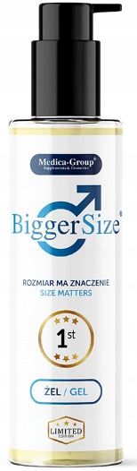 BIGGER SIZE żel intymny na powiększenie i pogrubienie penisa 150 ml