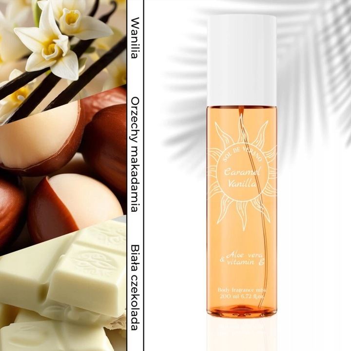 Mgiełka zapachowa do ciała i włosów Sol de Verano Caramel Vanilla 200ml