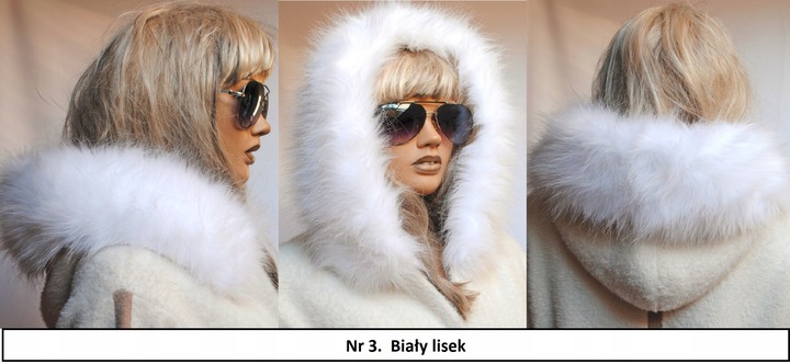 Futrzane OBSZYCIE do KAPTURA KOŁNIERZ SZALIK