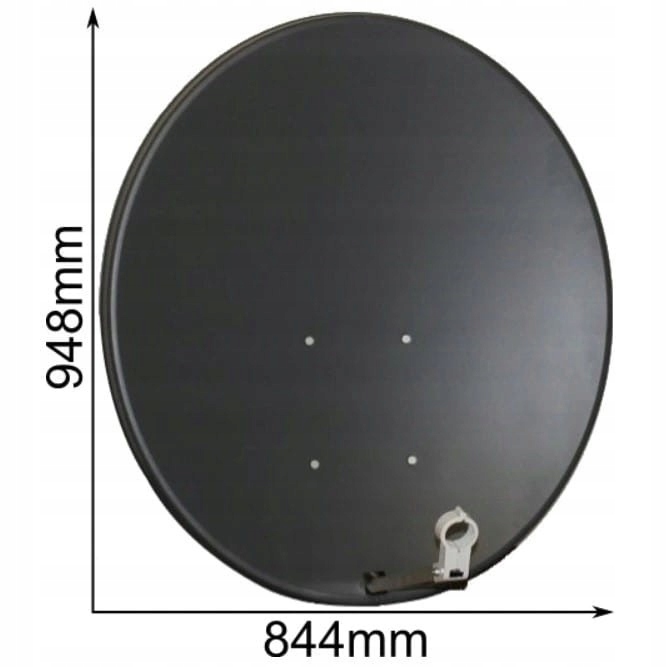 ANTENA SATELITARNA CZASZA TALERZ GRAFIT STALOWA MOCNA FULL HD 4K CORAB