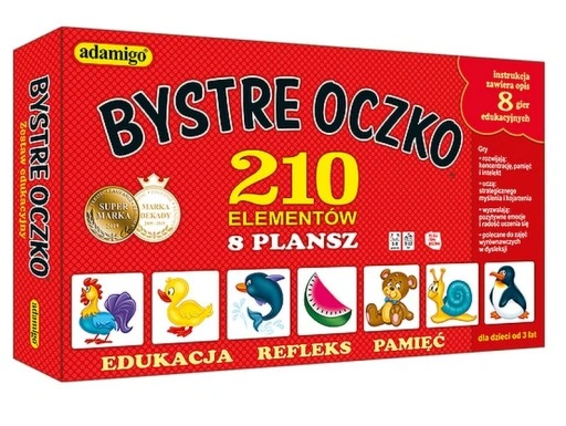 GRA EDUKACYJNA BYSTRE OCZKO 8 gier pamięciowych