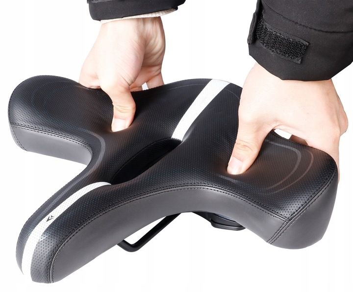 Siodełko Rowerowe Wygodne Amortyzowane Szerokie Ergonomiczne Miękka Pianka