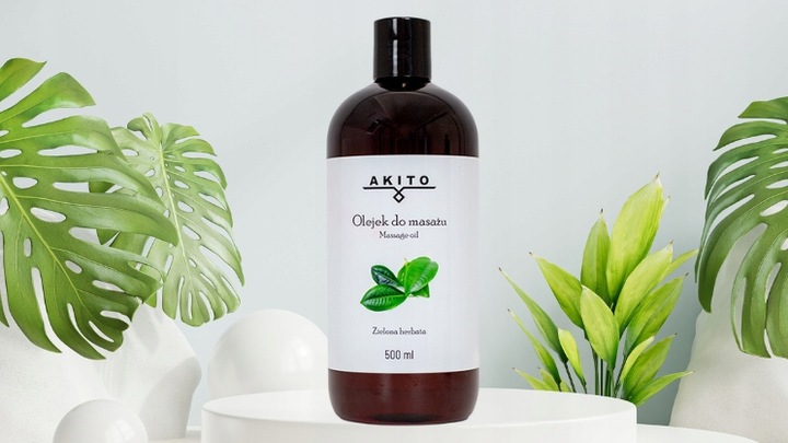 OLEJEK DO MASAŻU AKITO ZIELONA HERBATA OLEJ ARGANOWY NAWILŻAJĄCY 500ML