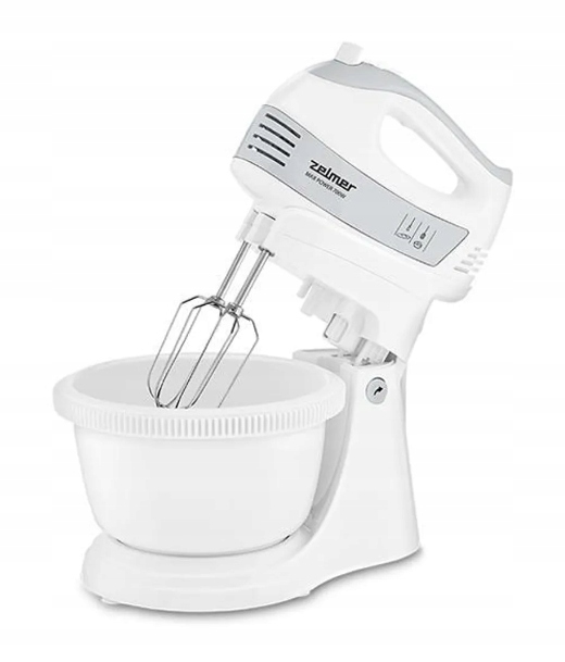 MIKSER z misą 2,5L ZELMER ZHM2459S 700W biały TURBO 4 KOŃCÓWKI 5