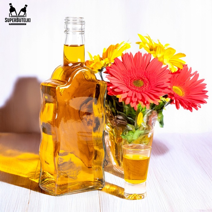 5x BUTELKA SZKLANA na NALEWKI WINO SOK LIKIERY BIMBER FALA 500 ml 0,5 L