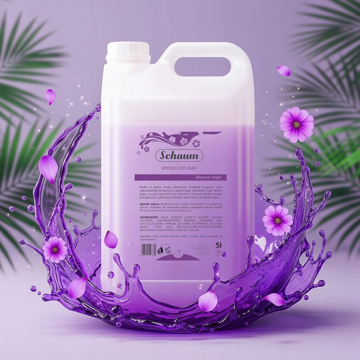 MYDŁO W PŁYNIE DO DOZOWNIKÓW DO RĄK 5L WYDAJNE KWIATOWE ANTYBAKTERYJNE