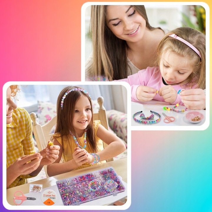 KORALIKI ZESTAW KORALIKÓW DO ROBIENIA BRANSOLETEK