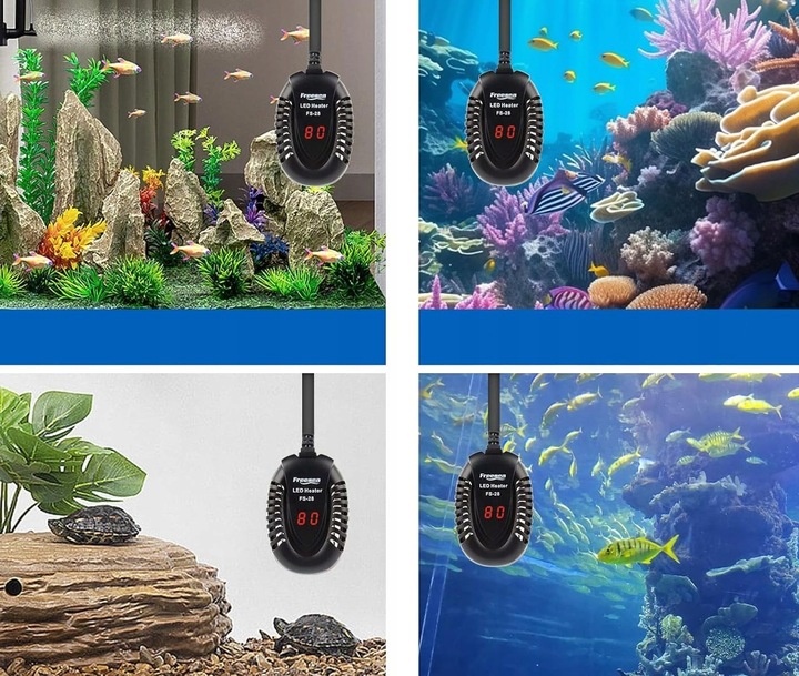 PRZEPŁYWOWA GRZAŁKA DO AKWARIUM 50W Z TERMONSTATEM WYŚWIETLACZ LED