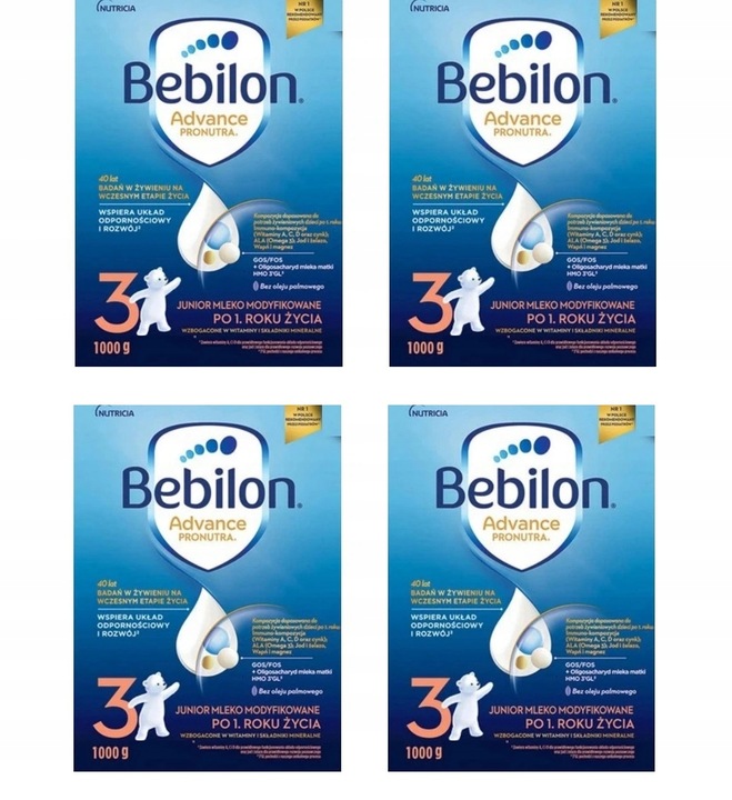 Mleko modyfikowane BEBILON 3 Pronutra Advance 1000g po 1. roku życia