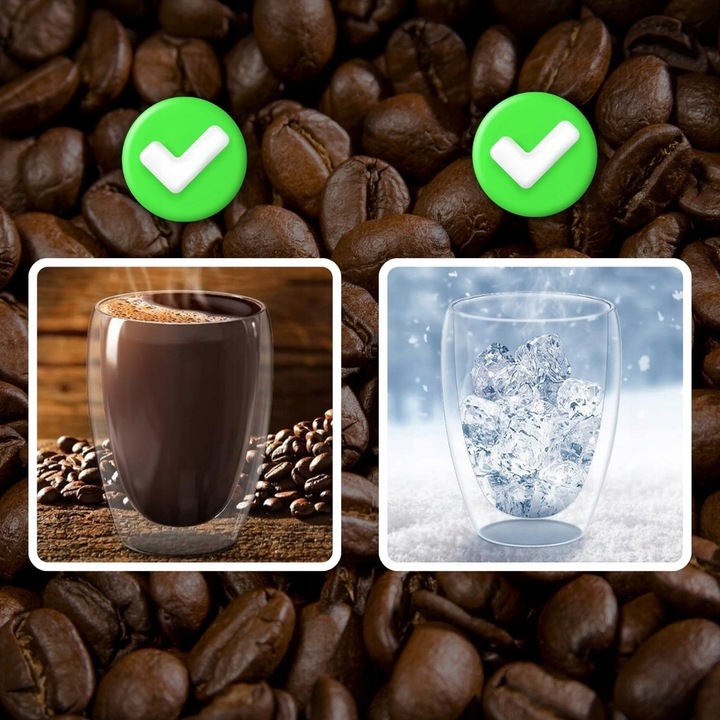 SZKLANKI DO KAWY ZESTAW SZKLANEK DO LATTE TERMICZNE 350ML KUBKI DO HERBATY