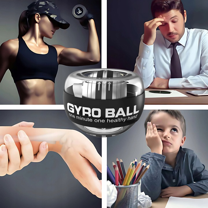 Powerball Kula Żyroskopowa Licznik LED do ćwiczeń nadgarstka Ściskacz RGB