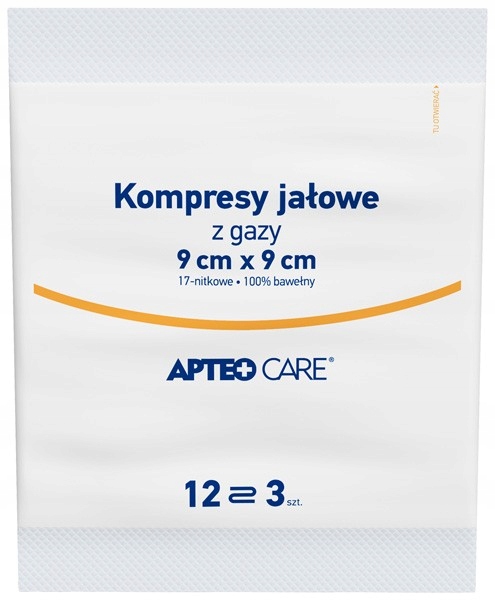 Kompresy jałowe APTEO 9 x 9 cm 3 sztuki x 20