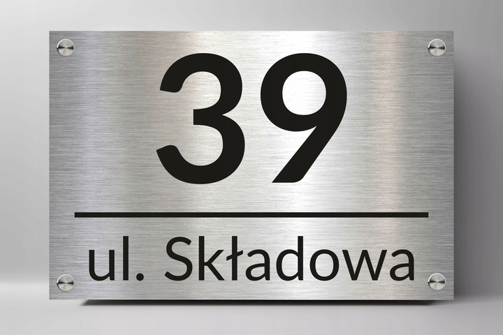 Tabliczka z numerem na dom tablica adresowa aluminiowa numer domu