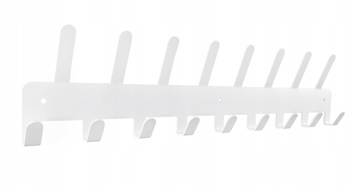 WIESZAK NA UBRANIA KLUCZE ŚCIENNY 50CM LOFT BIAŁY