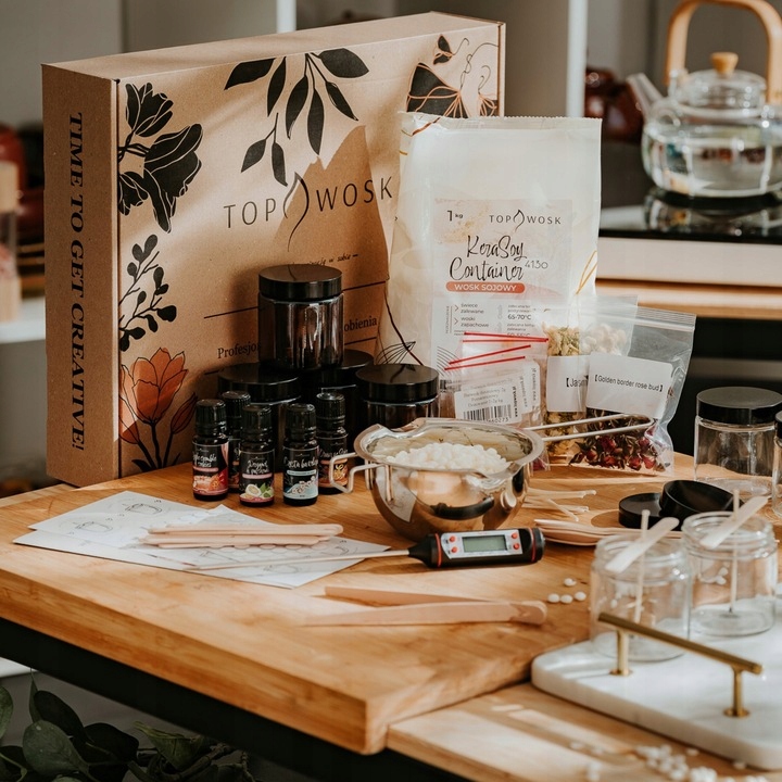Zestaw do robienia wyrobu świec sojowych DUŻY idealny na PREZENT