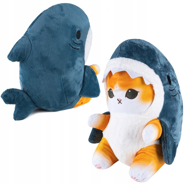 Kot Rekin Kotorekin 55Cm Przytulanka Xl Miś Maskotka Poduszka Duży Pluszowy