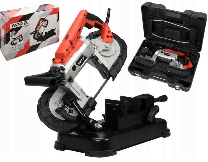 YATO PRZECINARKA TAŚMOWA Z PODSTAWĄ PIŁA DO METALU PRZENOŚNA 1100W