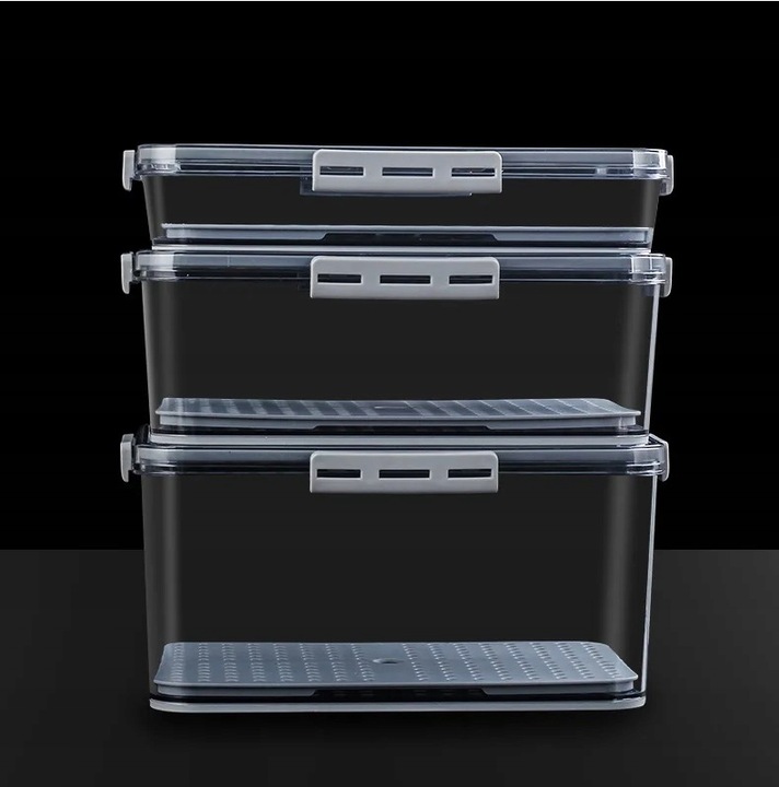 POJEMNIK NA ŻYWNOŚĆ DO LODÓWKI NA WĘDLINY SERY HERMETYCZNY Z DATOWNIKIEM