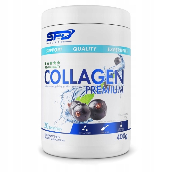 SFD COLLAGEN PREMIUM 400G MSM KOLAGEN SKÓRA WŁOSY STAWY KOŚCI MIĘŚNIE