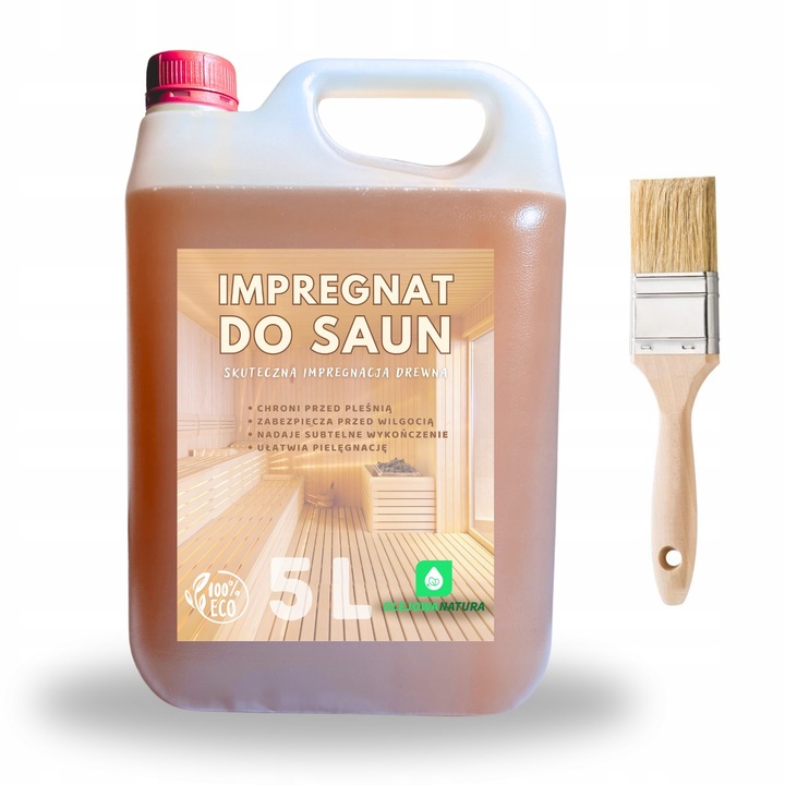 OLEJ IMPREGNAT DO SAUN impregnacja drewna GRATIS PĘDZEL 2L