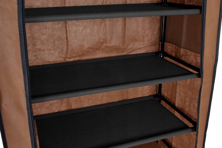 SZAFKA TEKSTYLNA Z PÓŁKAMI NA BUTY SKŁADANA STOJAK REGAŁ ORGANIZER