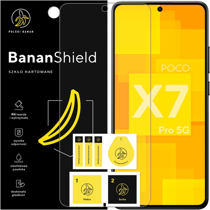 Szkło hartowane 9H BananShield do Xiaomi POCO X7 Pro 5G