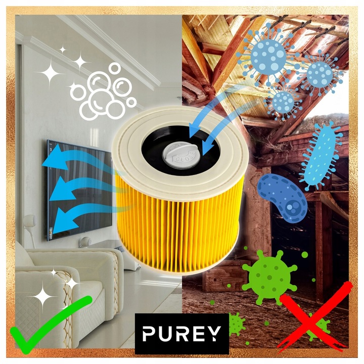 Worki do odkurzacza Karcher WD3 WD2 KWD3 SE4 SE4001 z filtrem PUREY 10