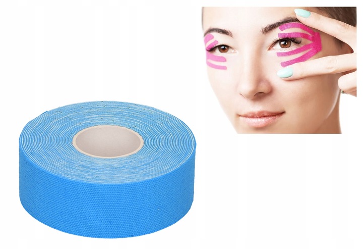 4x FACE TAPE TEJPY DO TAPINGU TWARZY TAŚMA KINEZJOLOGICZNA PLASTRY 2,5
