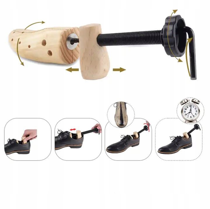 DREWNIANE PRAWIDŁA do ROZCIĄGANIA BUTÓW REGULOWANE 42-46 PARA 2 SZT