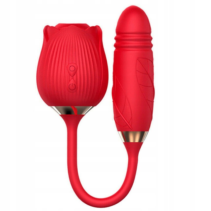 WIBRATOR POSUWISTY STYMULATOR ŁECHTACZKI MOCNE WIBRACJE RÓŻA CZERWONY