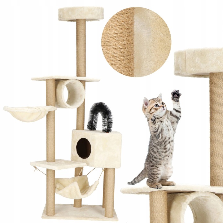 DRAPAK DLA KOTA KOTÓW WYSOKI DUŻY WIEŻA LEGOWISKO DOMEK 7 POZIOMÓW SŁUPEK